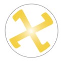 Emblema-esvástica (dorada fondo blanco)